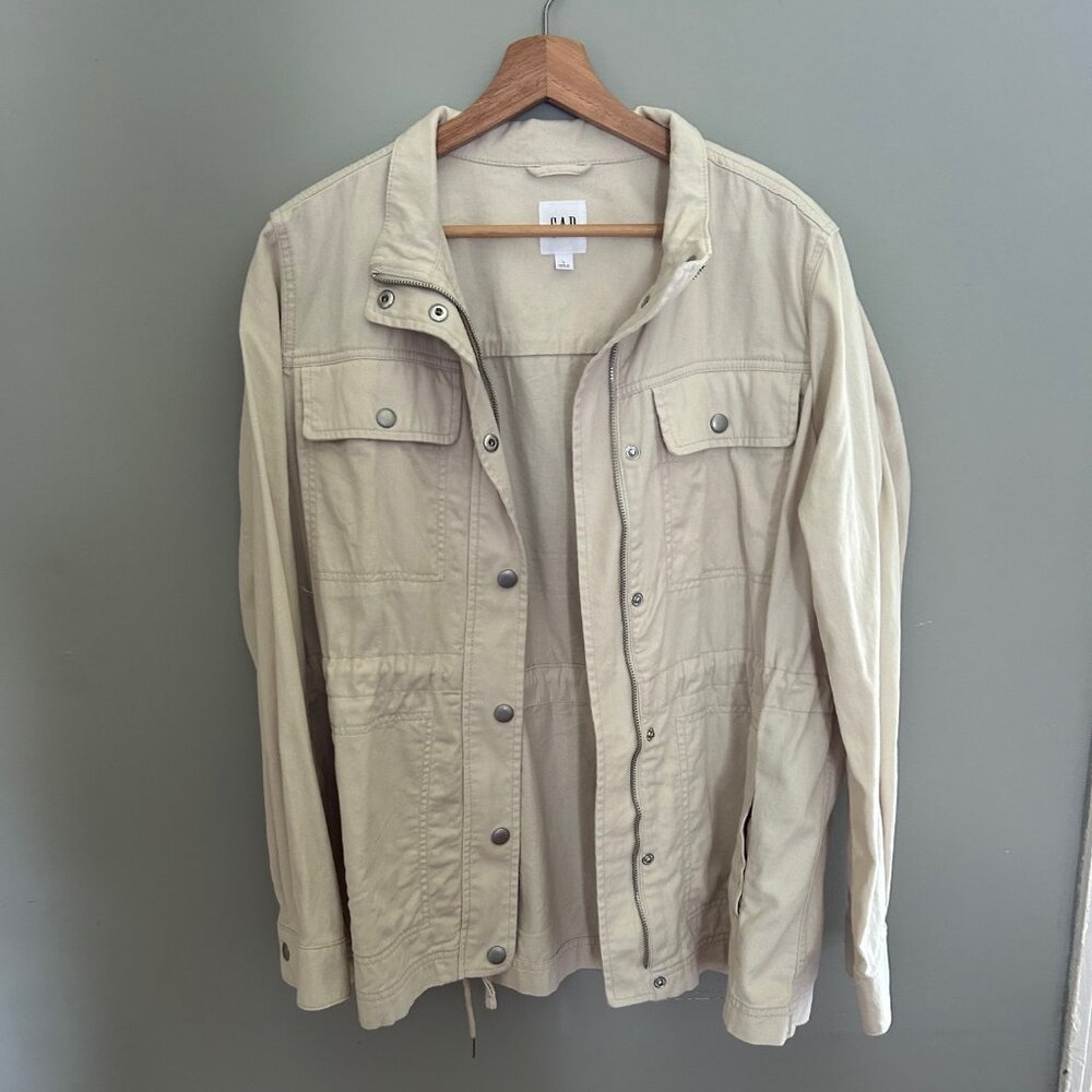 Gap Factory Cream 100% Cotton Denim Utility Jacket - L